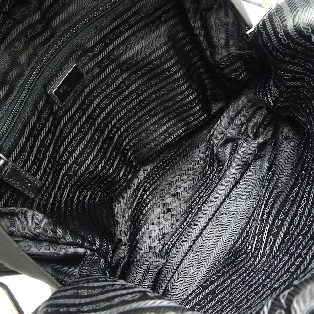 Prada Shoulder Bag Diagonal Nylon Nero Black - Picture 7 of 8